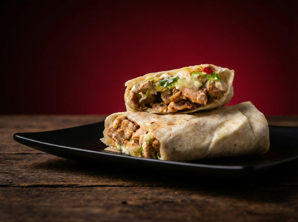 Lebanese Roll — tawa-grilled with crisp vegetables, Lebanese sauce and eggless mayo